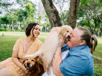 Couple with their Pet Dogs