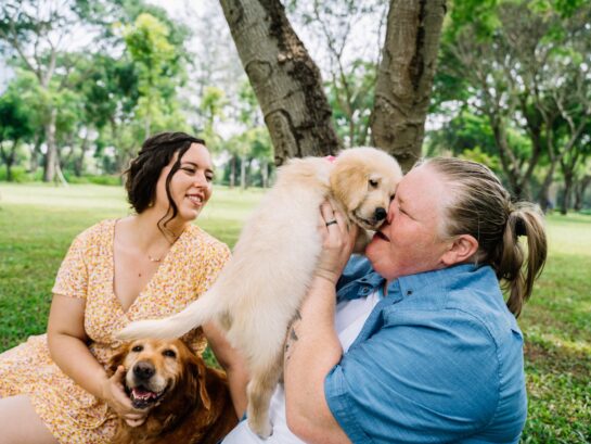 Couple with their Pet Dogs